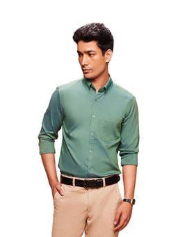 Bombay High - Mens Solid Eco Green Shirt