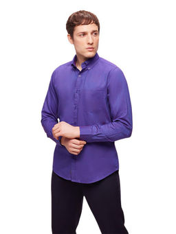 Bombay High - Mens Violet Premium Cotton Solid Shirt