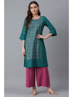 Aurelia - Aure Collection By Aurelia Blue Kurta-Pink Palazzo (Set of 2)