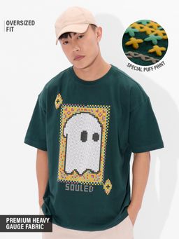 The Souled Store - Originals Green Soul Spirit Oversized T-Shirt