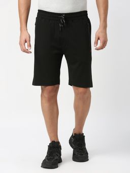 Dragon Hill - Black Tencel Lycra Shorts With Zipped Pocket