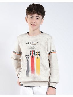 Monte Carlo - Boys Grey Graphic Print Sweatshirt