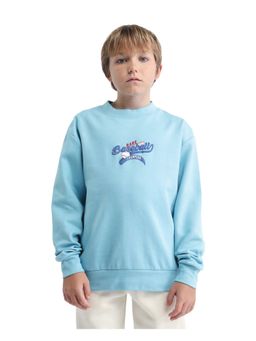 RARE ONES - Blue Crew Neck Printed Sweatshirt