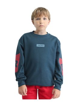RARE ONES - Teal Crew Neck Printed Sweatshirt