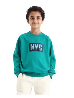 RARE ONES - Boys Green Crew Neck Printed Sweatshirt