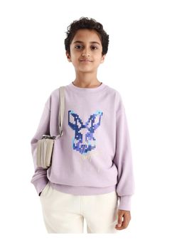 RARE ONES - Lavender Crew Neck Printed Sweatshirt