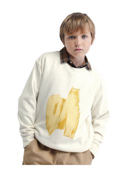 RARE ONES - Off White Crew Neck Printed Sweatshirt