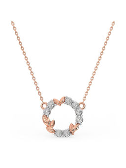 Candere by Kalyan Jewellers - 14K BIS Hallmark Rose Gold and Diamond Pendant with Chain