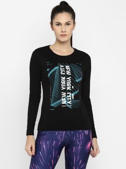 ap'pulse - Women Round Neck Long Sleeve Printed T-Shirt