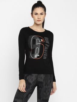 ap'pulse - Women Round Neck Long Sleeve Printed T-Shirt