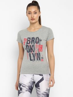 ap'pulse - Women Round Neck Short Sleeve Printed T-Shirt