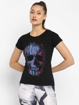 ap'pulse - Women Round Neck Short Sleeve Printed T-Shirt