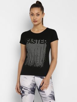 ap'pulse - Women Round Neck Short Sleeve Printed T-Shirt