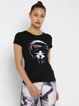 ap'pulse - Women Round Neck Short Sleeve Printed T-Shirt
