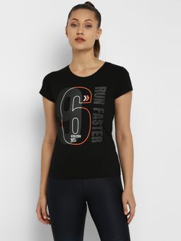 ap'pulse - Women Round Neck Short Sleeve Printed T-Shirt