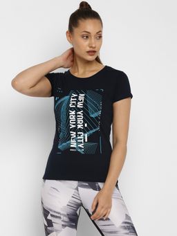 ap'pulse - Women Round Neck Short Sleeve Printed T-Shirt