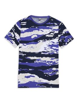 Puma - Essentials+ Camo Boys Blue T-Shirt