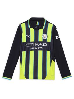 Puma - Manchester City Football Club Away Repli Ls Jr Kids Blue Jerseys T-Shirt