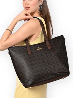 Lavie - Women's Monoprint Hailon Tote (Brown) (L)