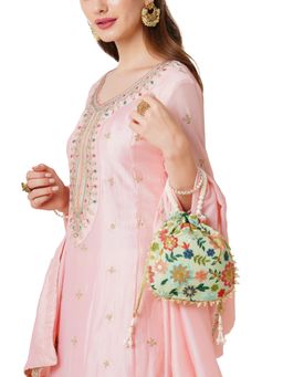 Lavie - Women's Jiya Floral Embroidered Small Potli (S)