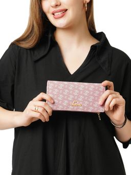 Lavie - Women's Safain Monogram LL Print Bifold Wallet (pink) (L)