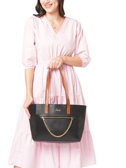 Lavie - Women's Vera Chain Large Tote (BLACK) (L)