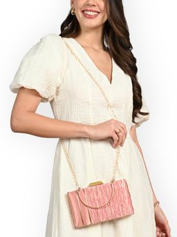 Lavie - Women's Anya Pleat Handle Small Framed Clutch (S)