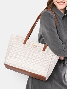 Lavie - Womens White Mono Betula Tote Bag (L)