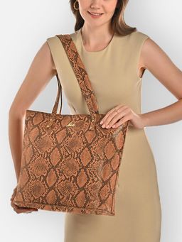 Lavie - Women's Python Pavo Vertical Large Tote Handbag (L)