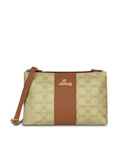 Lavie - Women Beige Mono Lynn 2C Top Zip Sling Bag (M)
