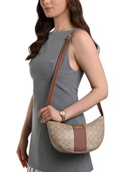 Lavie - Women Beige Mono Bonnie Hobo Sling Bag (L)