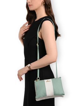 Lavie - Womens Colorblock Lynn Top Zip Sling Bag - Mint (M)
