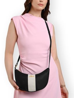 Lavie - Womens Colorblock Bonnie Hobo Sling Bag - Black (L)
