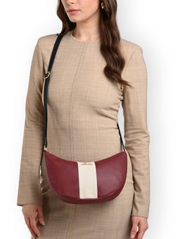 Lavie - Womens Colorblock Bonnie Hobo Sling Bag - Red (L)