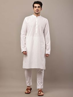 MULTI SHADES - Men's White Straight Kurta and Pyjama