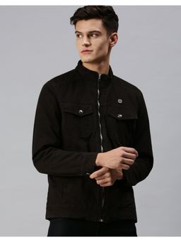 SHOWOFF - Men Casual Solid Black Jacket