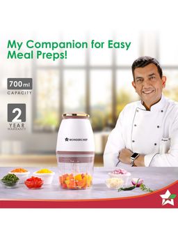 Wonderchef - Nutri-Chop Pearl 4 Blade Electric Chopper 350W, 700Ml