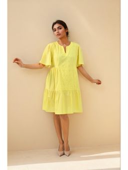 Zolo Label - Sunlit Charm Embroidered Cotton Mini Dress