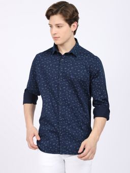 Cantabil - Men Navy Blue Shirt
