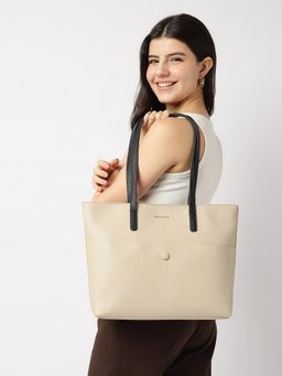 Fastrack - Beige Solid Power Play Handbag