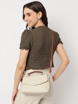 Fastrack - White Solid Pebble Pop Mini Slingbag with Detachable Strap