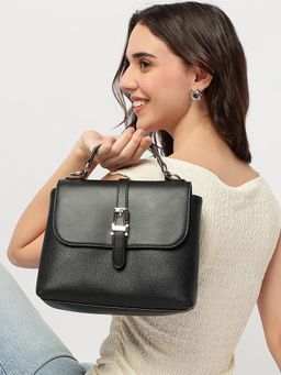 Fastrack - Black Solid Mini Vibe Slingbag with Detachable Strap