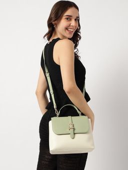 Fastrack - Green Solid Mini Vibe Slingbag with Detachable Strap