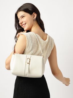 Fastrack - Off White Solid Soft Serve Handbag