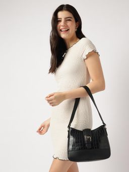 Fastrack - Black Textured Cherry On Top Handbag