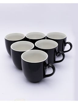 Voncasa - Mug Black(220 Ml) Set of 6 Pcs