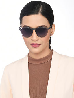 Vincent Chase - Grey Full Rim Round Sunglasses - VC S13972