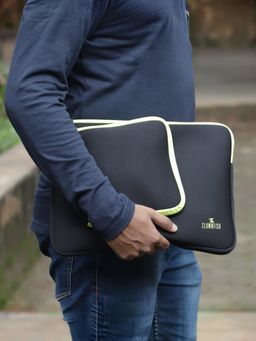 The Clownfish - Faux Leather 15.6 Inch Laptop Sleeve and Pouch