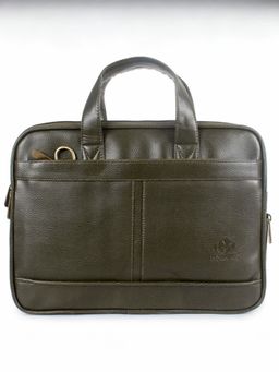 The Clownfish - Faux Leather 12 Inch Laptop Messenger Bag with Detachable Belt