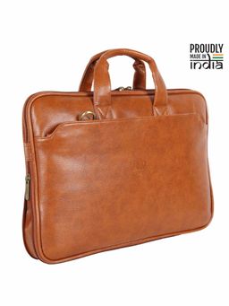 The Clownfish - Faux Leather 12 Inch Laptop Messenger Bag with Detachable Belt